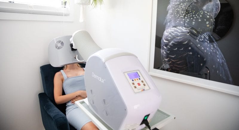 LED light therapy facials at Earth and Skin