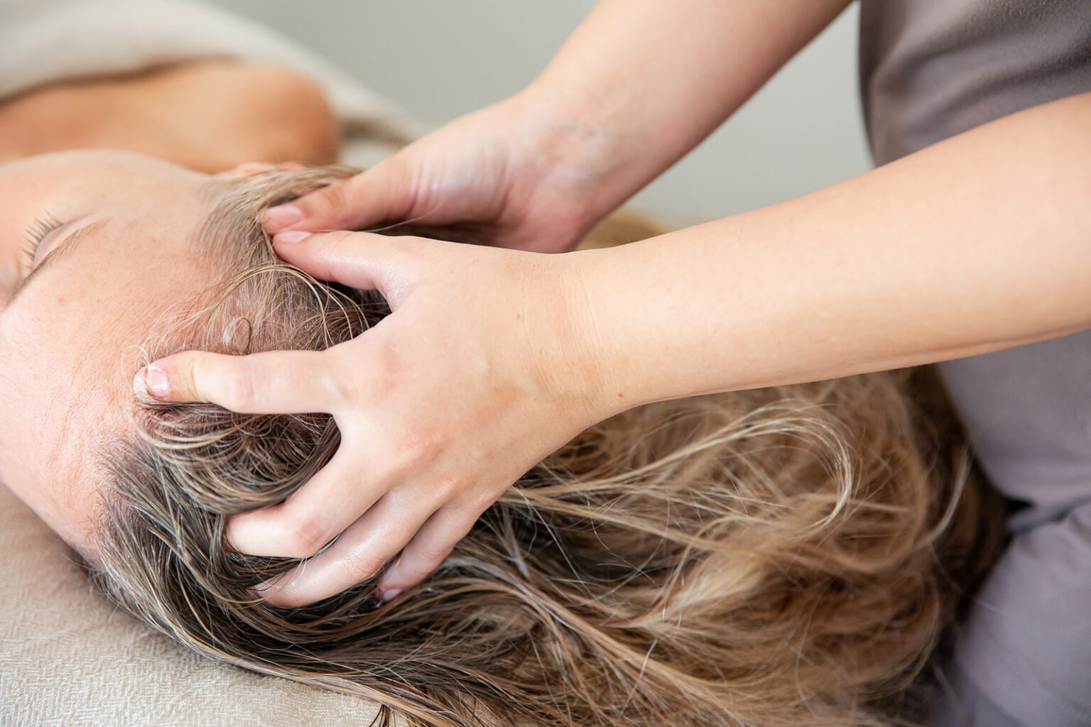 woman getting a Hair Spa Treatment