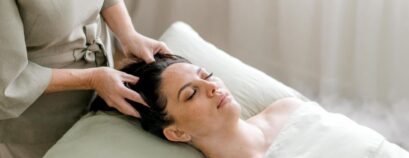 Woman Getting A Scalp Massage
